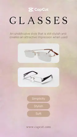 Glasses Product Display Promotion Instagram Story
