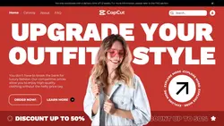 Red Modern Fashion Store Promotion Website