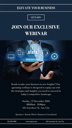 Business Webinar Promotion Instagram Story