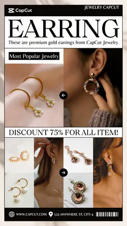 8 Multi-product Image Jewelry Earring Promotion Instagram Post