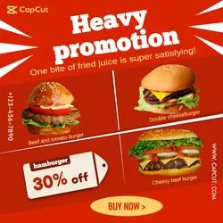 food burger sale flyer promotion style