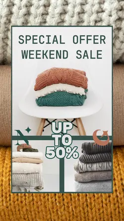 Fashion Sweater Weekend Sale Instagram Story 