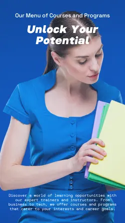 Education and training Menu