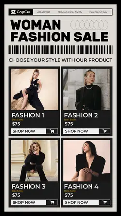 4 Multi-product Image Woman Fashion Sale