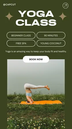 Wellness Yoga Class Product Display Instagram Story