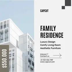 White Minimalist Real Estate Rent Instagram Post