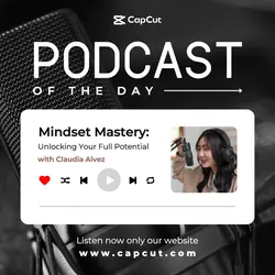 Black Modern and Minimalist Podcast Instagram Post