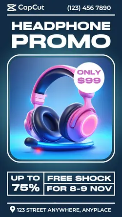 Electronic Headphone Promotion Instagram Post
