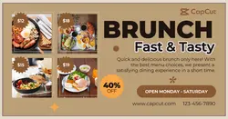Food & Beverage Brunch Fast Tasty Facebook App Ad
