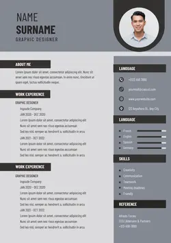 Business Graphic Designer Resume Minimalist