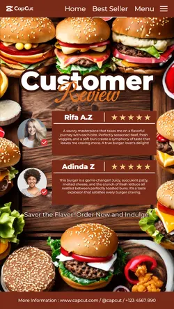 Customer Review Food Restaurant Social Media Story