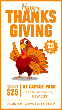 Happy Thanksgiving Invitation Instagram Story