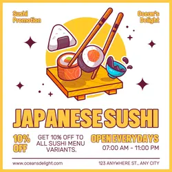 Japanese Sushi Sale Promotion Instagram Post