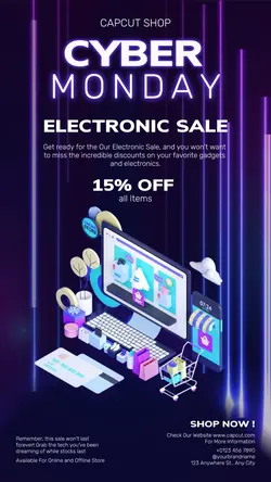 Cyber Monday Elektronik Sale Instagram Story