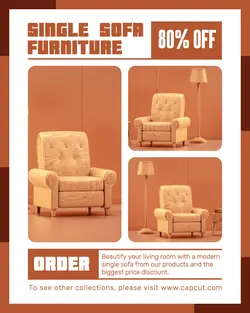 Household and Accessories Single Sofa Promotion Instagram Portrait