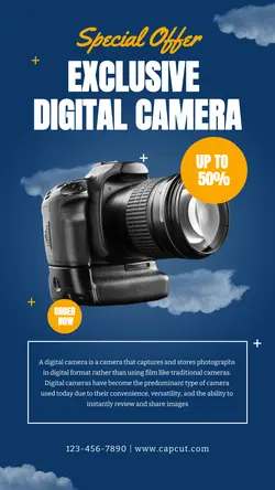 Electronic Camera Sale Instagram Story