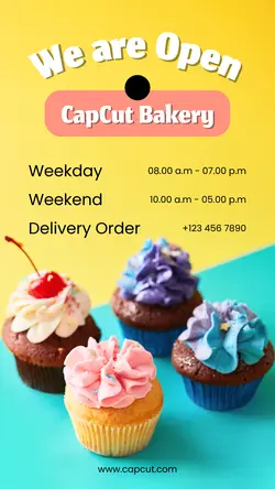 Food and Beverages Cupcake Bakery Product Display