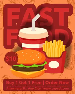 Food And Beverage Fast Food Promotion Instagram Portrait