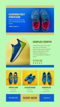 5 Multi-product Image Sport Shoes Promotion Instagram Story