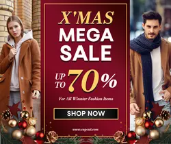 Christmas Winter Fashion Promotion Facebook Portrait