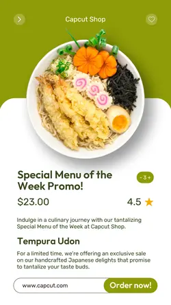 Japanese Food Sale Instagram Story