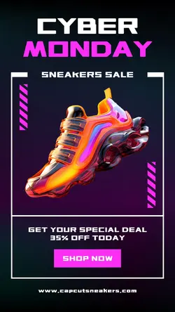 Cyber Monday Sneakers Sale Instagram Story