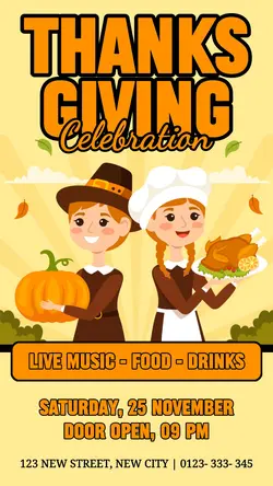 Thanksgiving Celebration Invitation Instagram Story