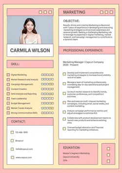 Business Resume Marketing