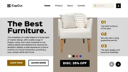 White Modern UI Furniture Promotion Website