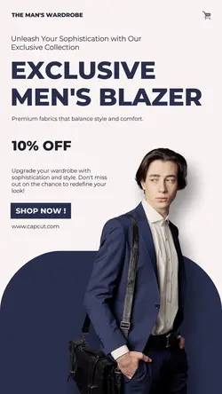 Fashion Men Blazer Sale Instagram Story
