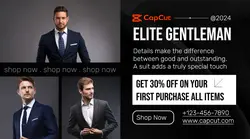 Fashion Men Suit Promotion Facebook Ads