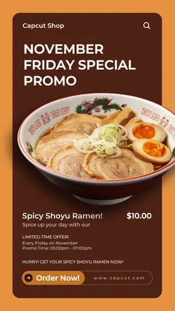 Japanese Food Sale Instagram Story