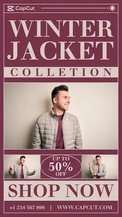 Winter Jacket Sales Promotion Instagram Story