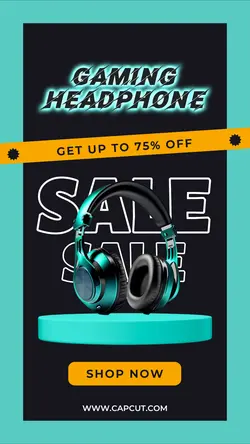 Gaming Headphone promotion instagram story