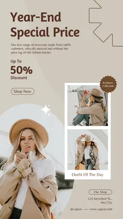 Beige Aesthetic Fashion Product New Collection