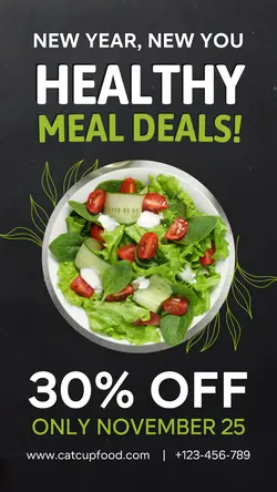Healthy Meal New Year Sale Instagram Story