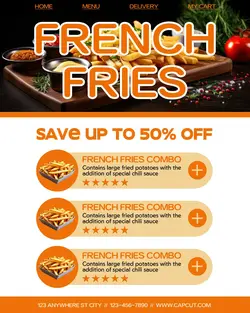 Food and Beverage French Fries Promotion Instagram Portrait
