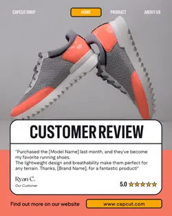 Customer review fashion product instagram portrait