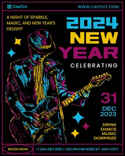 New Year Party Instagram Portrait