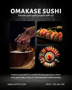 Food Omakase Sushi Promotion Instagram Portrait