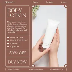 Beauty Body Lotion Sales Promotion Instagram Post