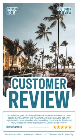 Hotel Customer Review Promotion Instagram Story
