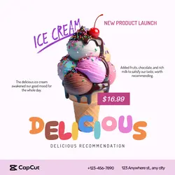 Foods & Beverage Ice Cream Branding Minimalist 