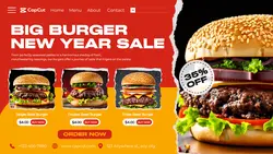 Happy New Year Burger Sale Twitter post