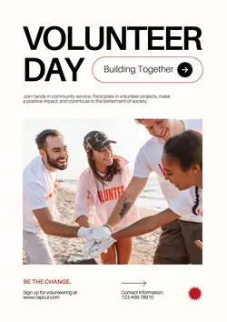 Non-Marketing Campus Event Poster White Minimalist