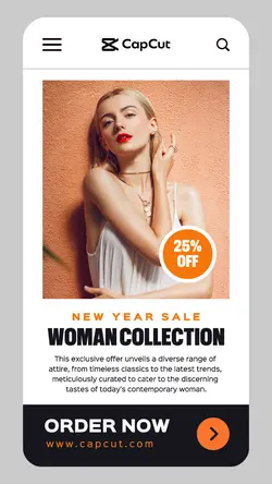 Woman Fashion Collection New Year Sale Instagram Story