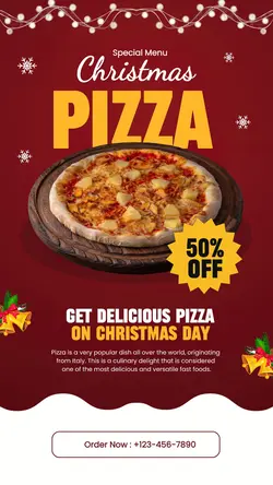 Christmas Pizza Tiktok Post