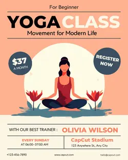 Fitness Yoga Class Introduction Display