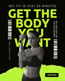 Green Workout Promotion Instagram Post