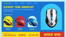 Minimalist Gaming Mouse Product Display for Social Media Cover